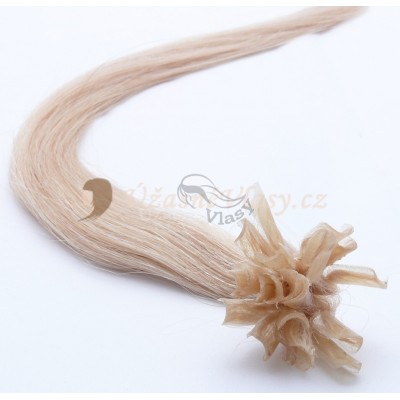 Zlatavé blond vlasy k prodloužení - keratin, 50 cm, 25 pramenů (022) Zlatavé blond vlasy k prodloužení - keratin, 50 cm, 25 pramenů (022)