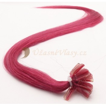 Fuxiové vlasy k prodloužení - keratin, 50 cm, 20 pramenů (FOXIA)