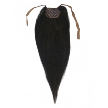 Nejtmavší hnědý clip-in culík (002), 50 cm, REMY, 80g