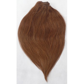Kaštanové vlasy - Clip in set, 10 ks, 50 cm, REMY, 160g (008)