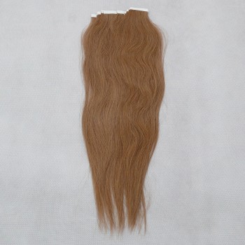 Světle hnědé vlasy k prodloužení - Tape in REMY proužky, 50 cm (012), 20 ks