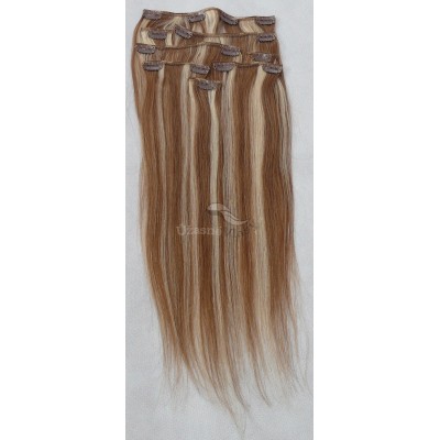 Melírované (světle hnědé/nejsvětlejší blond) vlasy - Clip in set, 8 ks, 50 cm (012/613) Melírované (světle hnědé/nejsvětlejší blond) vlasy - Clip in set, 8 ks, 50 cm (012/613)