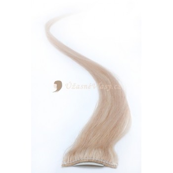 Zlatavě blond vlasy k prodloužení - Clip-in proužky, 50 cm (022)