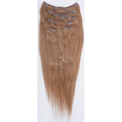 Světle hnědé vlasy k prodloužení - Clip in set, 8 ks, 50 cm (012) Světle hnědé vlasy k prodloužení - Clip in set, 8 ks, 50 cm (012)