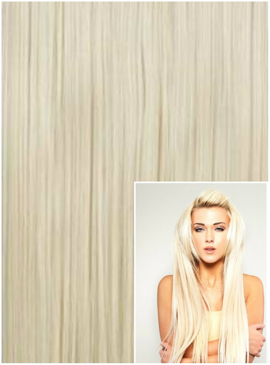 Clip in PÁS 40cm 70g REMY - PLATINOVÝ