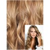 VLNITÉ DELUXE Clip in 50cm 200g REMY lidské vlasy - PŘÍRODNÍ / SVĚTLEJŠÍ BLOND 