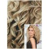 KUDRNATÉ DELUXE Clip in 50cm 200g REMY lidské vlasy - PLATINOVÁ BLOND / SVĚTLE HNĚDÁ