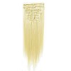 Platinové blond vlasy k prodloužení - Clip-in set, 8 ks, 50 cm
