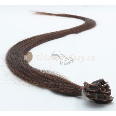 Tmavé hnědé vlasy - keratin, 50 cm, 25 pramenů (002) Tmavé hnědé vlasy - keratin, 50 cm, 25 pramenů (002)