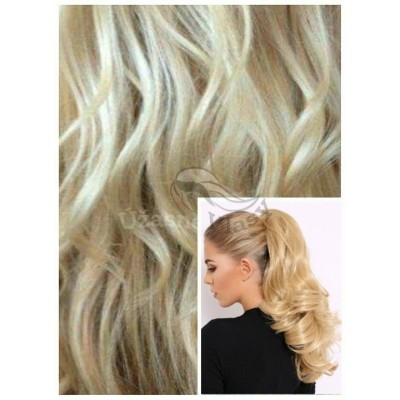 Clip in VLNITÝ CULÍK 50cm 80g  REMY - NEJSVĚTLEJSÍ BLOND