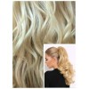 Clip in VLNITÝ CULÍK 50cm 80g  REMY - NEJSVĚTLEJSÍ BLOND