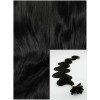 Vlnité vlasy na keratin, 60 cm 0,7g/pr., 50 pramenů - černá