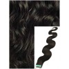 Vlnité vlasy k prodloužení tape in, 60 cm, 40 ks - PŘÍRODNĚ ČERNÉ