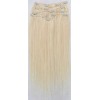 Platinové blond vlasy k prodloužení - Clip in set, 8 ks, 50 cm (060)