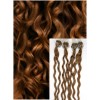 Kudrnaté micro ring vlasy, 50 cm 0,5g/pr., 50 pramenů - SVĚTLE HNĚDÉ