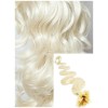 Vlnité vlasy na keratin, 50 cm 0,7g/pr., 50 pramenů - PLATINOVÉ
