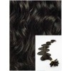 Vlnité vlasy na keratin, 60 cm 0,5g/pr., 50 pramenů - PŘÍRODNĚ ČERNÉ