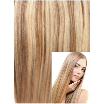 Clip in 40cm 70g  REMY lidské vlasy - SVĚTLÝ MELÍR