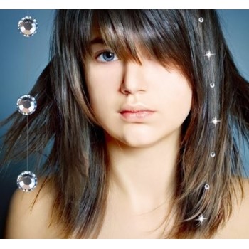 Swarovski kamínky do vlasů - bílá
