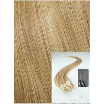 Micro ring vlasy, 50 cm 0,7g/pr., 50 pramenů - PŘÍRODNÍ BLOND